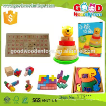 Vorschule Pädagogische klassische Spielzeug Holz Puzzle Blöcke Spielzeug Holz Klassische Spielzeug